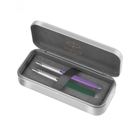 Parker Set Κασετίνα Δώρου Στυλό Jotter Original Funky Purple And Forest Green Ballpoint Με Θήκη Μεταλλική Tin Parker Set Κασετίνα Δώρου Στυλό Jotter Original Funky Purple And Forest Green Ballpoint Με Θήκη Μεταλλική Tin